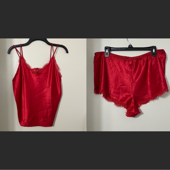 Victoria's Secret Other - Victoria Secret | Red Silky Lingerie Set (tank top and shorts)